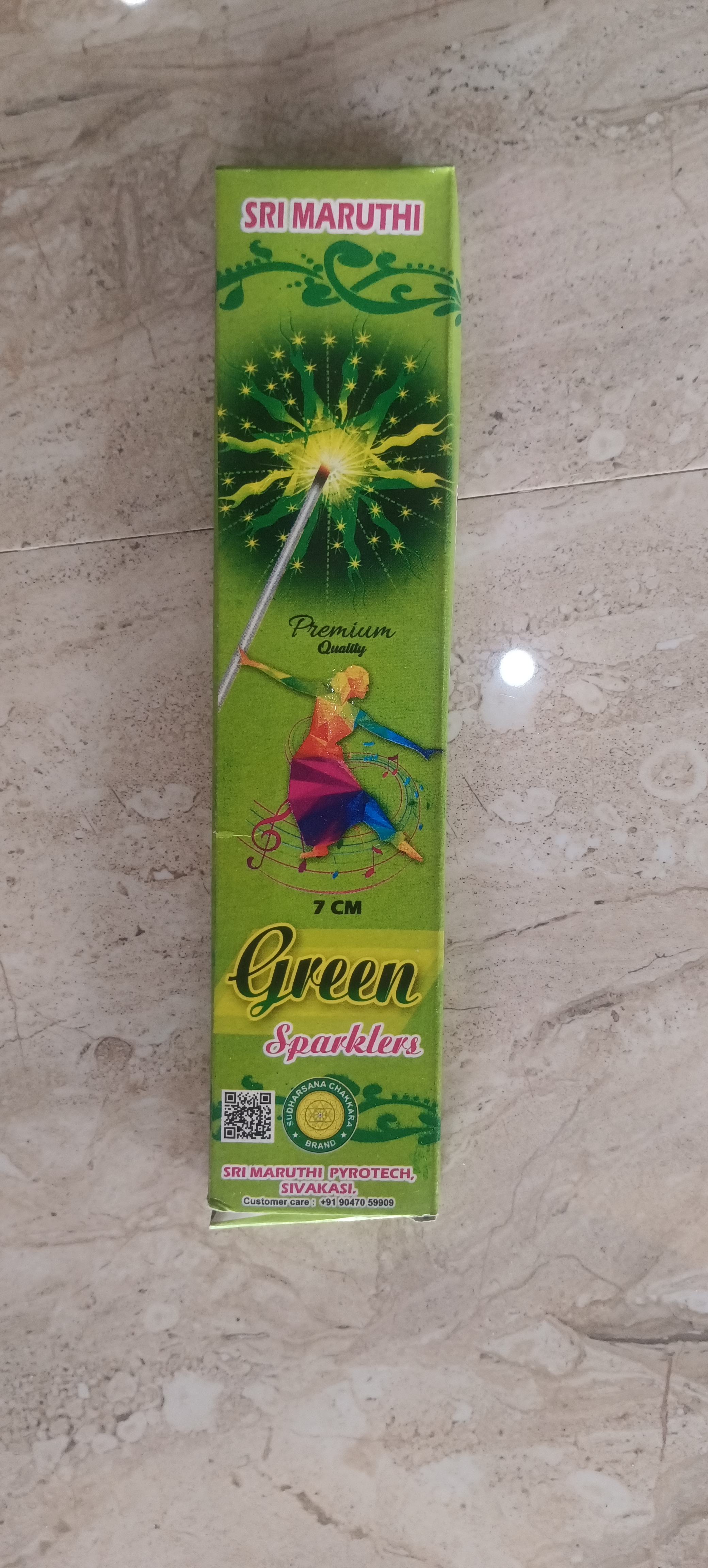 7 CM GREEN SPARKLERS