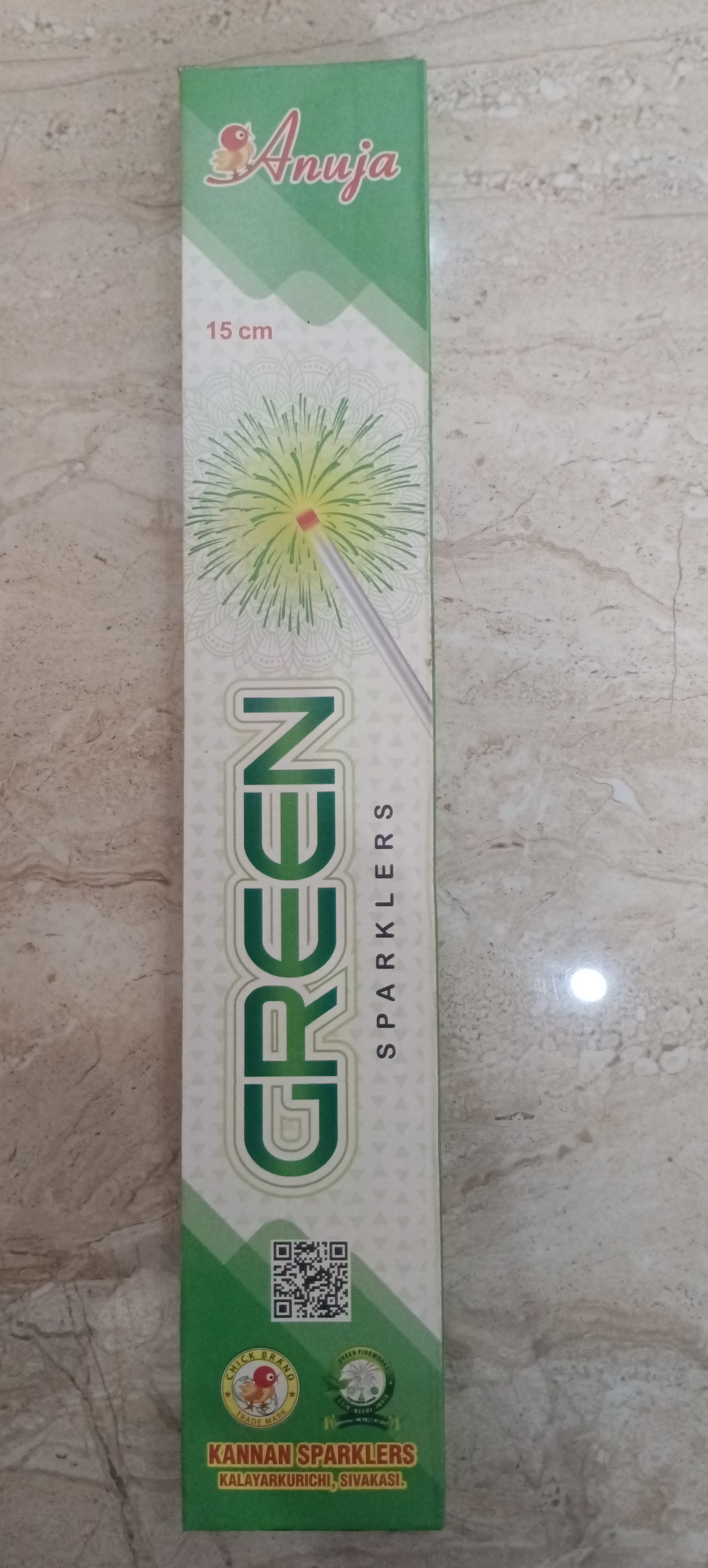 15 CM GREEN SPARKLERS